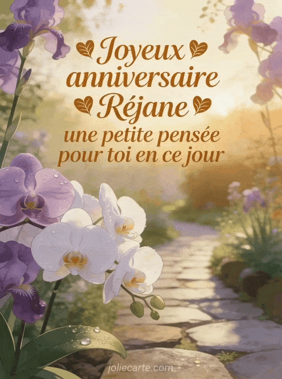Joyeux anniversaire Réjane - Carte joyeux anniversaire rejane