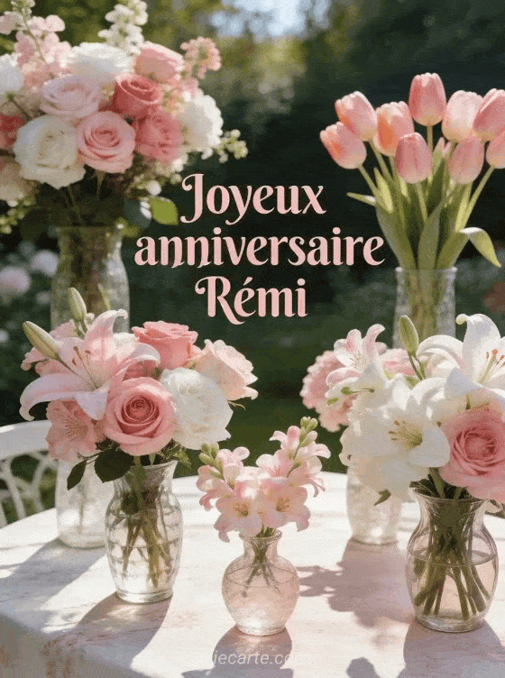 Joyeux anniversaire Rémi - Joyeux anniversaire remi fleurs
