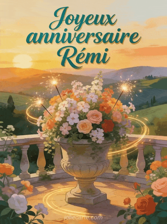 Joyeux anniversaire Rémi - Joyeux anniversaire remi fleurs