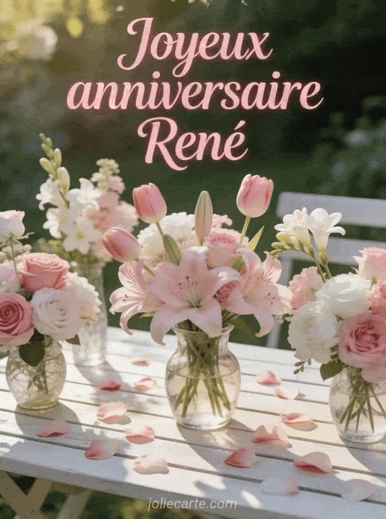 Joyeux anniversaire Rene - Rene fleurs