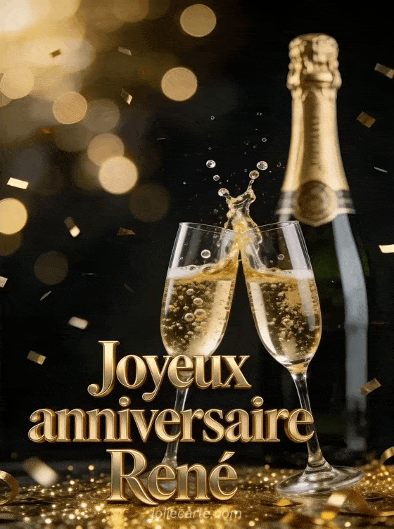 Joyeux anniversaire Rene - Rene champagne