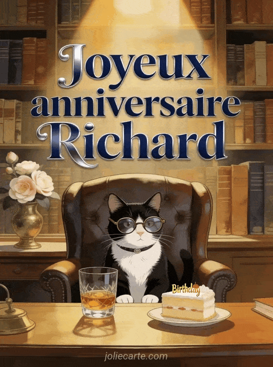 Joyeux anniversaire Richard - Joyeux anniversaire richard chat
