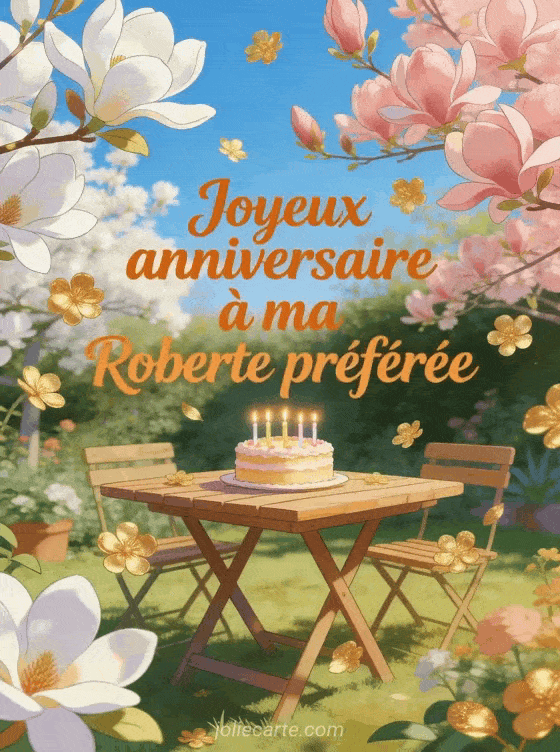 Joyeux anniversaire Roberte - Carte joyeux anniversaire roberte