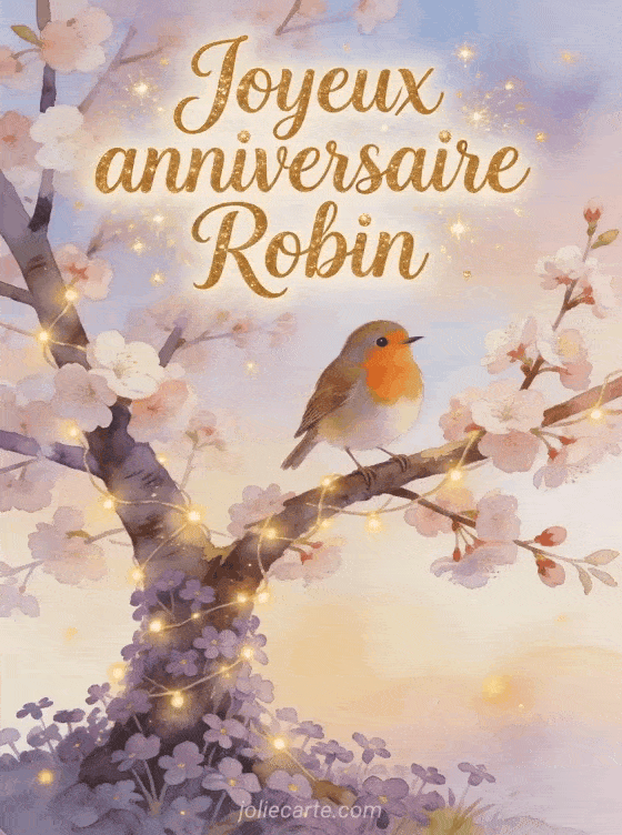 Joyeux anniversaire Robin - Carte joyeux anniversaire robin