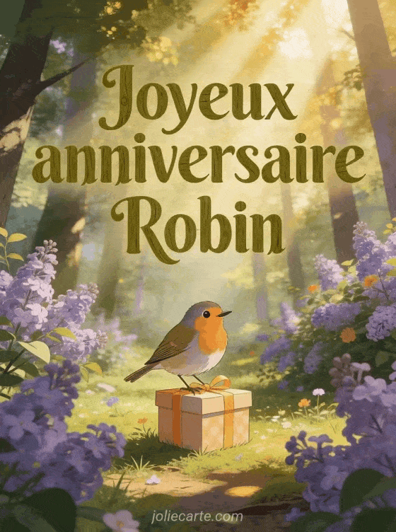 Joyeux anniversaire Robin - Carte joyeux anniversaire robin gratuite