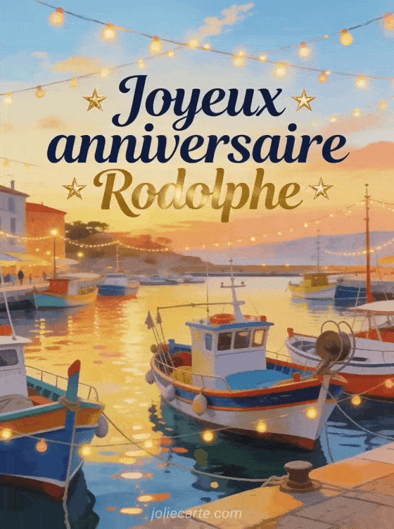 Joyeux anniversaire Rodolphe - Carte joyeux anniversaire rodolphe