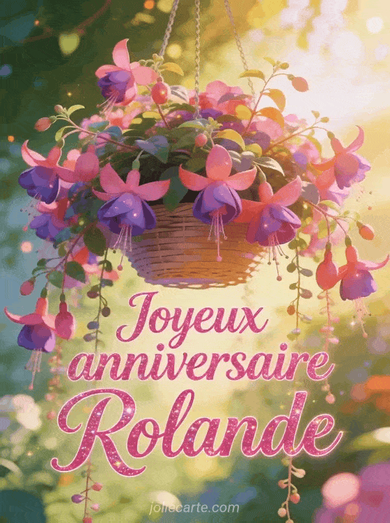 Joyeux anniversaire Rolande - Carte joyeux anniversaire rolande gratuite