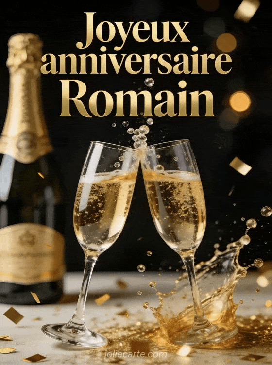 Joyeux anniversaire Romain - Joyeux anniversaire romain champagne