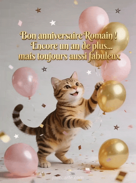 Joyeux anniversaire Romain - Bon anniversaire romain