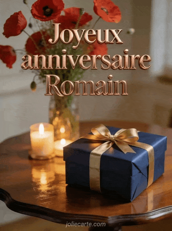 Joyeux anniversaire Romain - Carte joyeux anniversaire romain