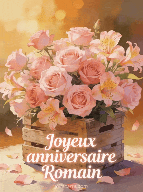 Joyeux anniversaire Romain - Joyeux anniversaire romain fleurs