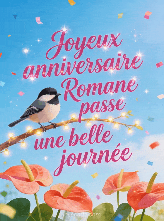 Joyeux anniversaire Romane - Joyeux anniversaire romane gif anime