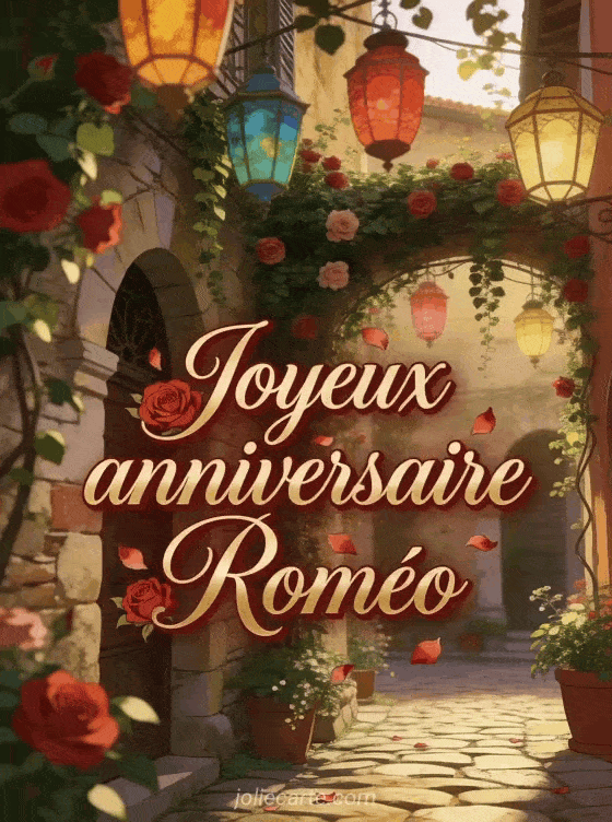 Joyeux anniversaire Roméo - Carte joyeux anniversaire romeo gratuite