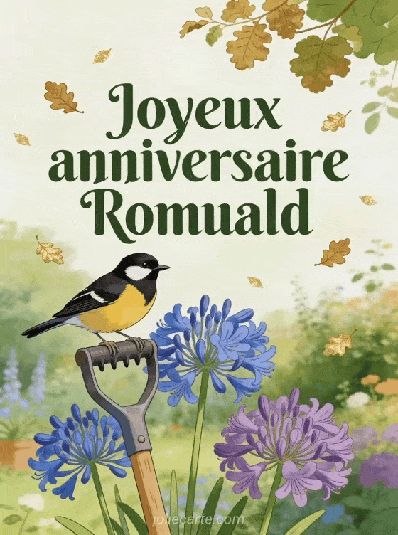 Joyeux anniversaire Romuald - Carte joyeux anniversaire romuald gratuite