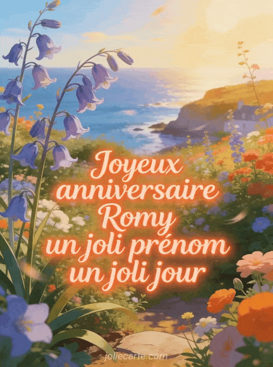 Joyeux anniversaire Romy - Joyeux anniversaire romy gif anime
