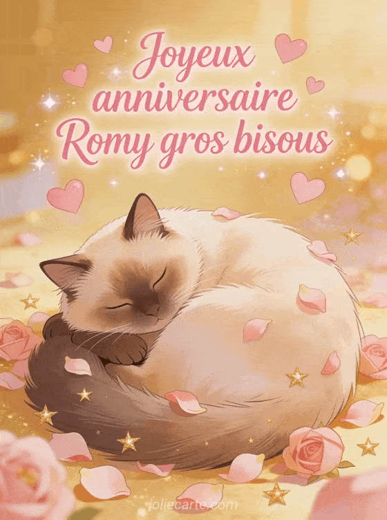 Joyeux anniversaire Romy - Joyeux anniversaire romy gros bisous
