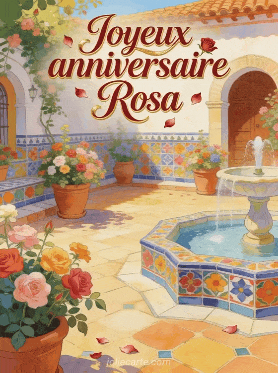 Joyeux anniversaire Rosa - Joyeux anniversaire rosa gif