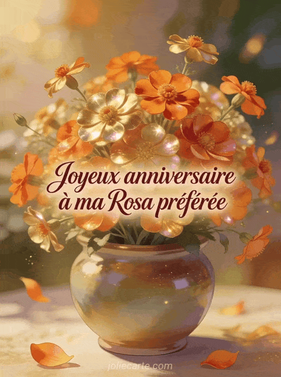 Joyeux anniversaire Rosa - Joyeux anniversaire rosa fleurs