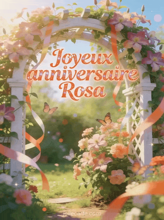 Joyeux anniversaire Rosa - Joyeux anniversaire rosa gif anime