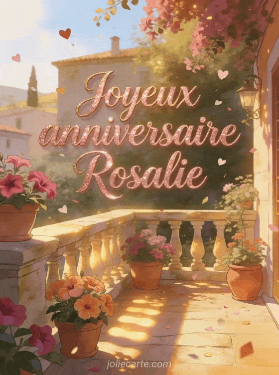 Joyeux anniversaire Rosalie - Carte joyeux anniversaire rosalie gratuite