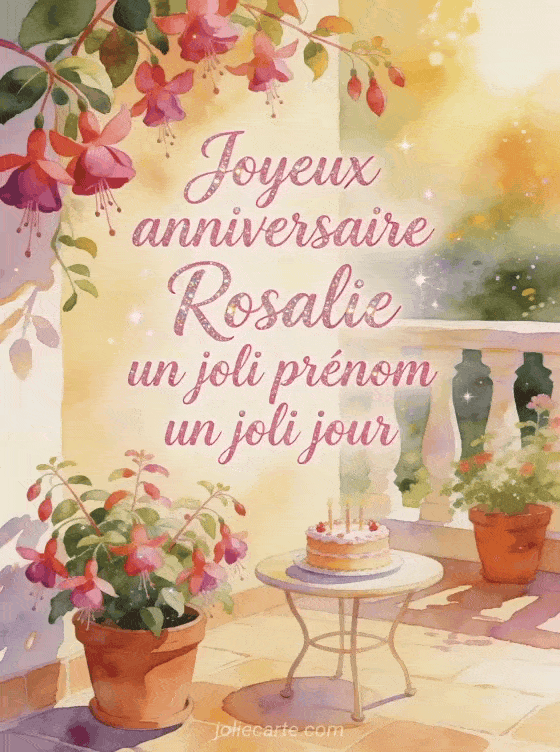 Joyeux anniversaire Rosalie - Carte joyeux anniversaire rosalie