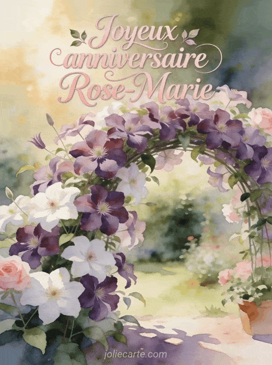 Joyeux anniversaire Rose-Marie - Carte joyeux anniversaire rose marie gratuite