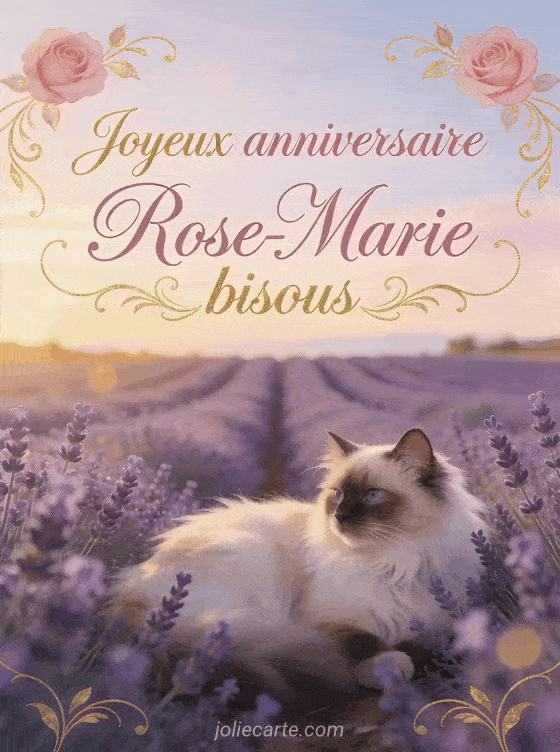 Joyeux anniversaire Rose-Marie - Joyeux anniversaire rose marie bisous