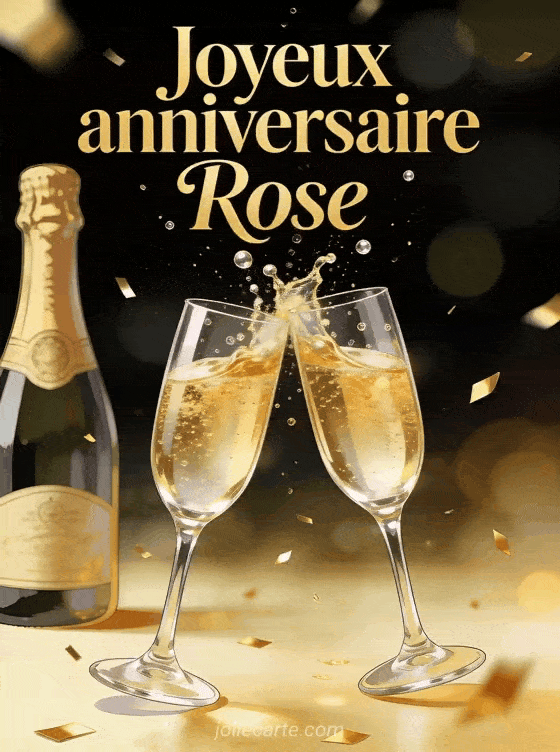 Joyeux anniversaire Rose - Rose champagne