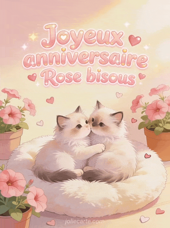 Joyeux anniversaire Rose - Joyeux anniversaire rose bisous