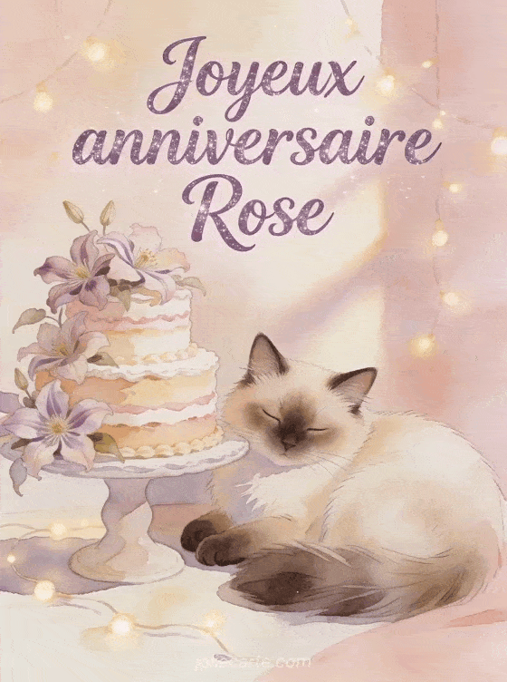 Joyeux anniversaire Rose - Joyeux anniversaire rose fille
