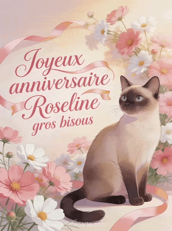 Joyeux anniversaire Roseline - Joyeux anniversaire roseline gros bisous