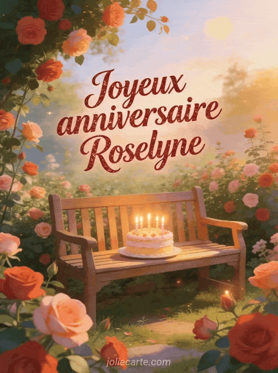 Joyeux anniversaire Roselyne - Carte joyeux anniversaire roselyne gratuite