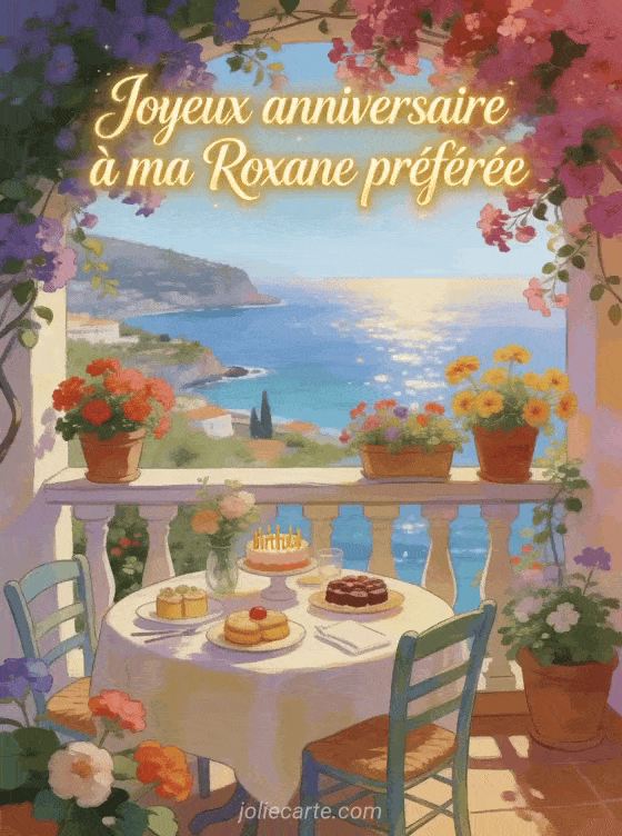 Joyeux anniversaire Roxane - Carte joyeux anniversaire roxane