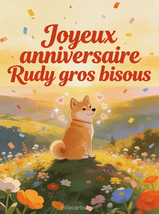 Joyeux anniversaire Rudy - Joyeux anniversaire rudy gros bisous