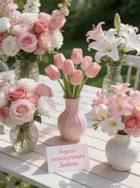 Joyeux anniversaire Sabine - Sabine fleurs