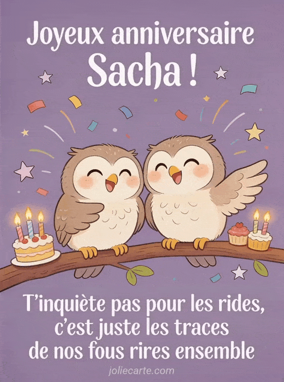 Joyeux anniversaire Sacha - Sacha rigolo