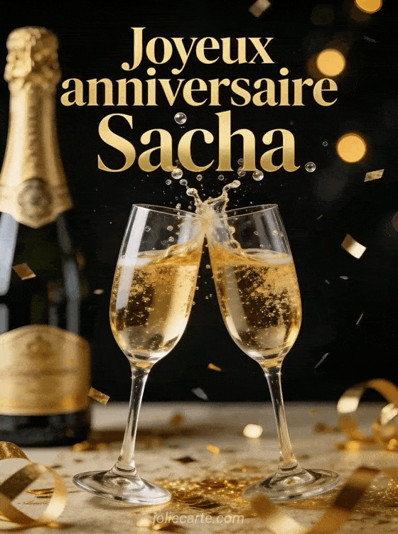 Joyeux anniversaire Sacha - Sacha champagne