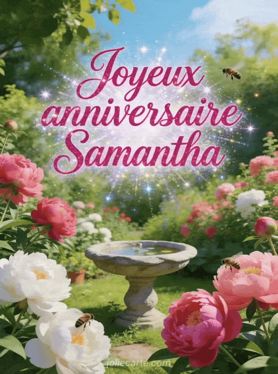 Joyeux anniversaire Samantha - Carte joyeux anniversaire samantha