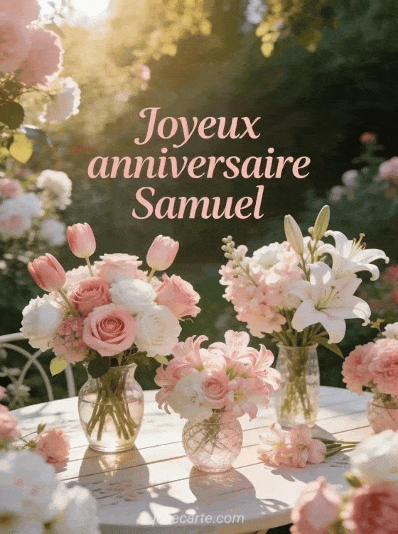 Joyeux anniversaire Samuel - Joyeux anniversaire samuel fleurs