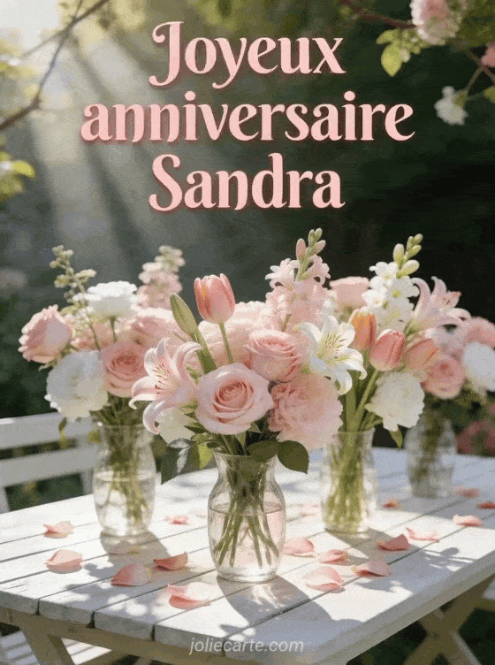 Joyeux anniversaire Sandra - Sandra fleurs