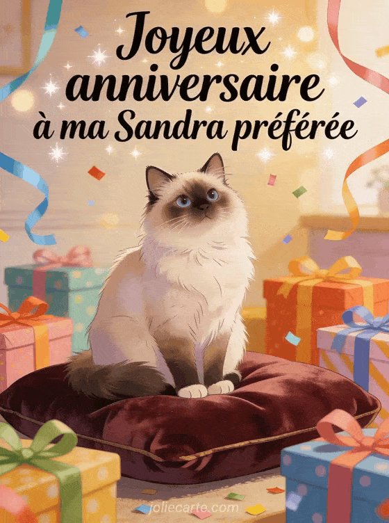 Joyeux anniversaire Sandra - Joyeux anniversaire sandra chat