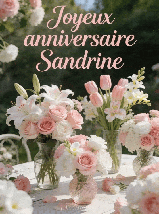 Joyeux anniversaire Sandrine - Joyeux anniversaire sandrine fleurs