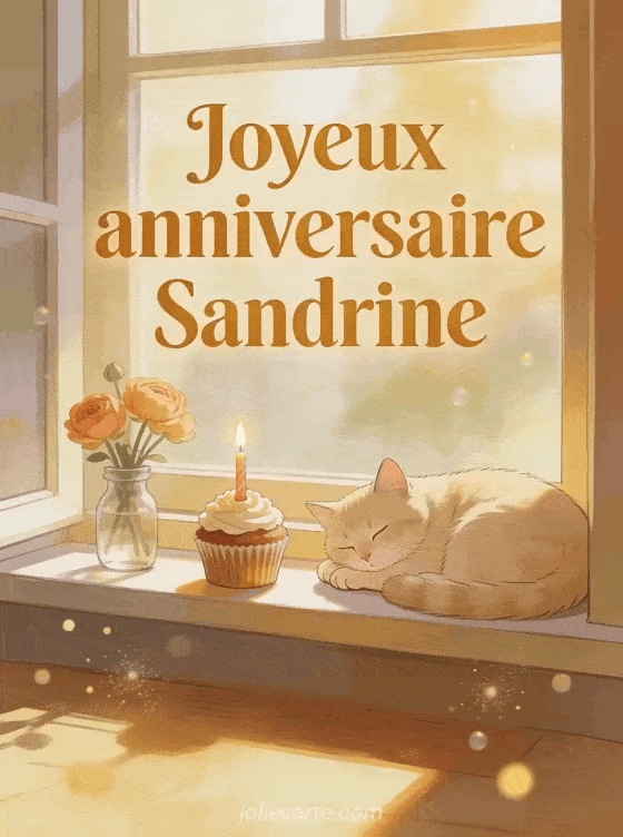 Joyeux anniversaire Sandrine - Carte joyeux anniversaire sandrine