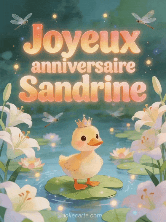 Joyeux anniversaire Sandrine - Carte joyeux anniversaire sandrine gratuite