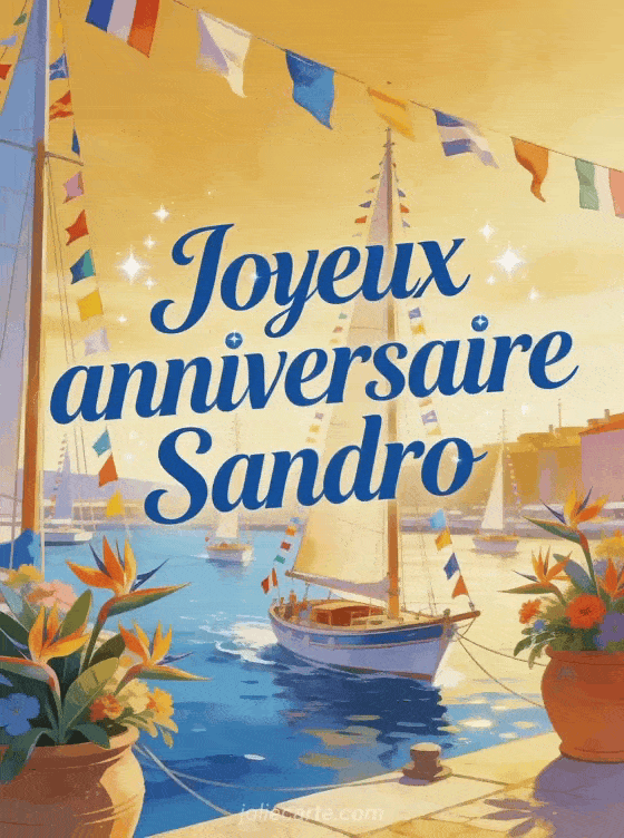 Joyeux anniversaire Sandro - Carte joyeux anniversaire sandro gratuite