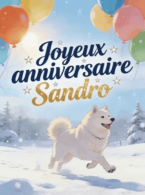 Joyeux anniversaire Sandro - Carte joyeux anniversaire sandro