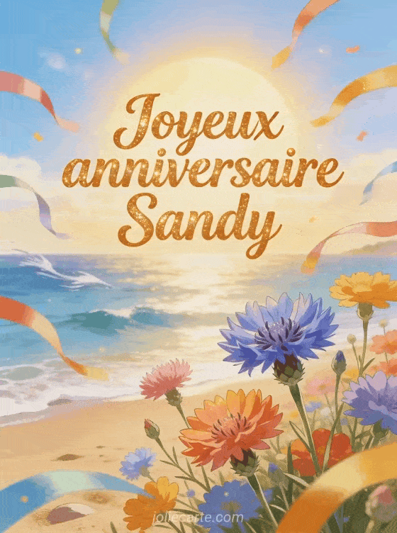 Joyeux anniversaire Sandy - Carte joyeux anniversaire sandy gratuite