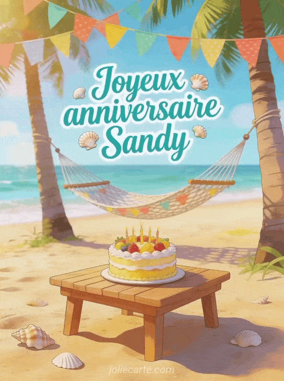 Joyeux anniversaire Sandy - Carte joyeux anniversaire sandy