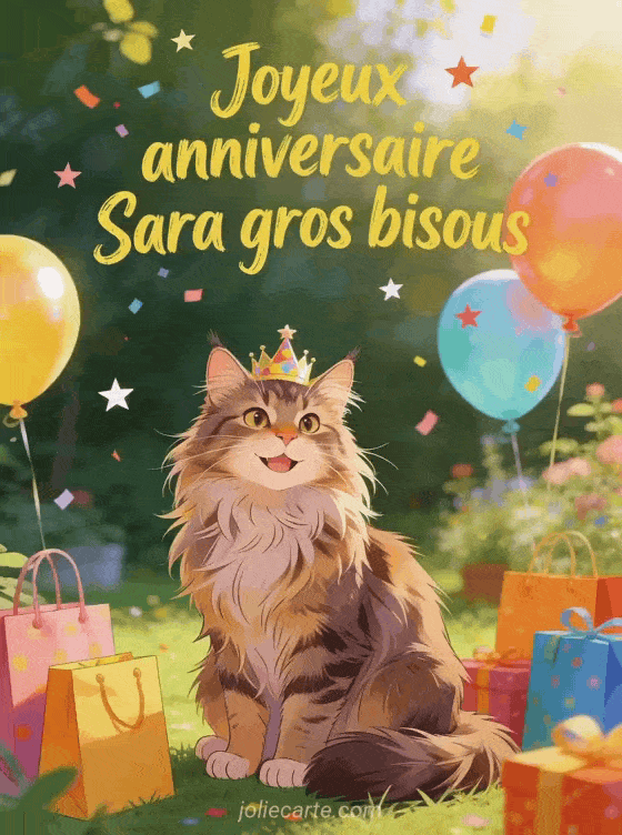 Joyeux anniversaire Sara - Joyeux anniversaire sara gros bisous
