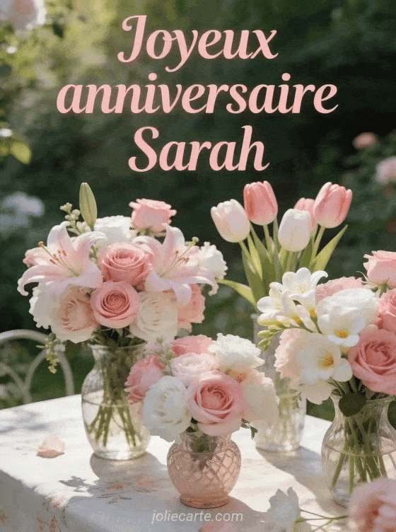 Joyeux anniversaire Sarah - Joyeux anniversaire sarah fleurs